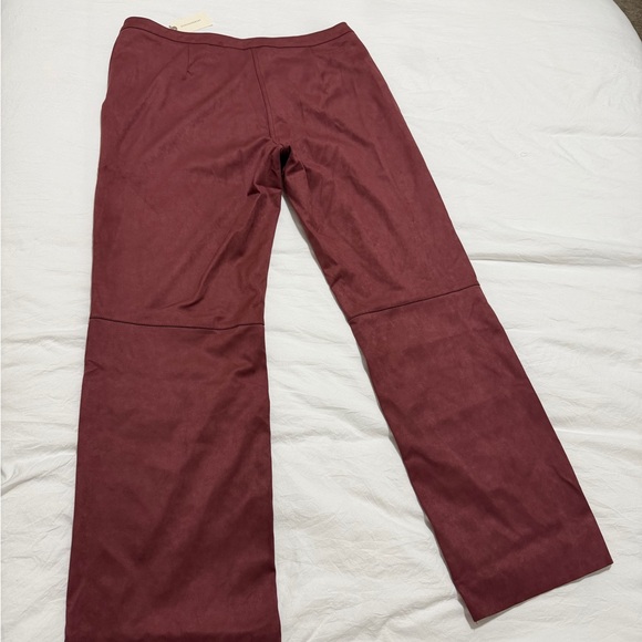 Anthropologie Sovere Avery High Rise Boot Cut Pants XL Cranberry Burgundy - Picture 8 of 9